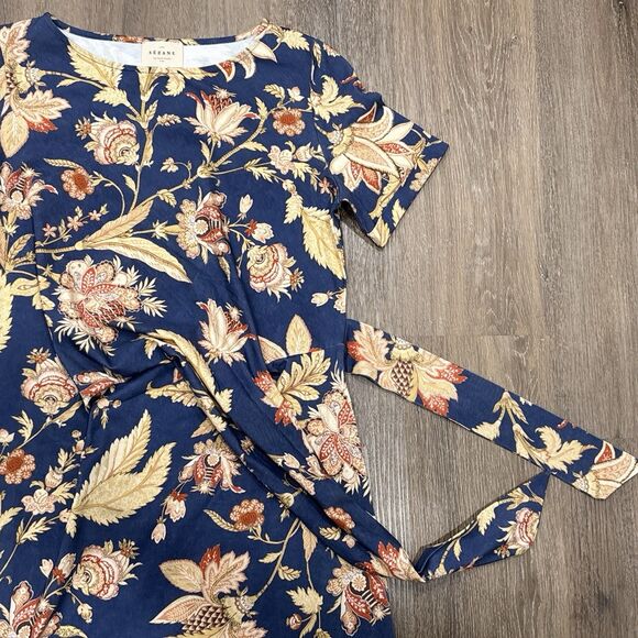 Sezane Pippa Dress Large Floral Maxi Organic Cotton Blue Never Ending Summer - Picture 12 of 15